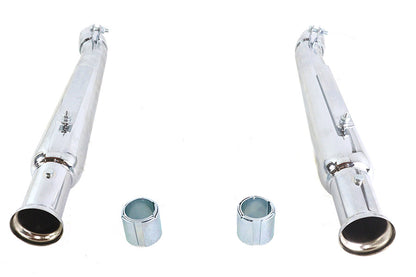 Chrome 20 Megaphone Upsweep Slip On Muffler Set
