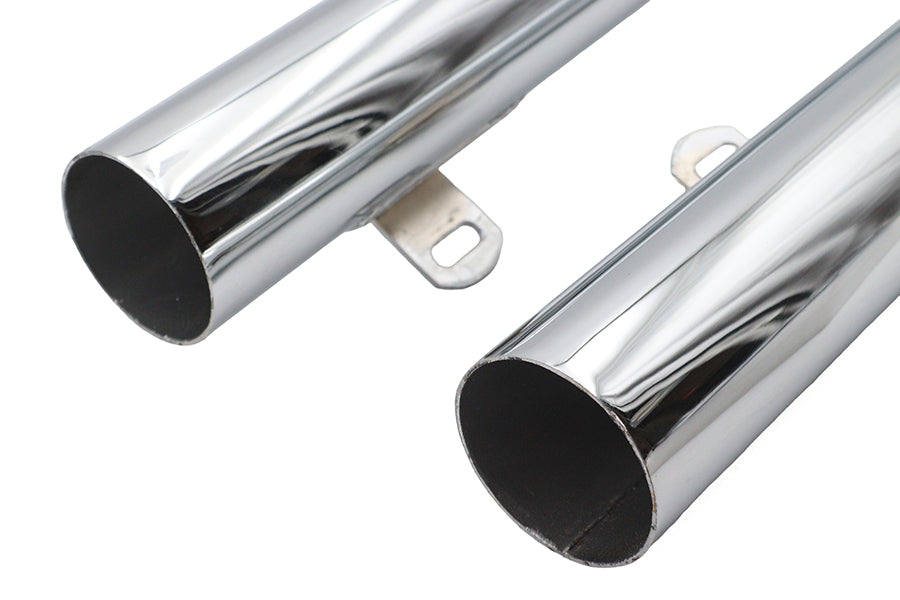Big Growl Exhaust Long Rifle Drag Pipe Set Chrome