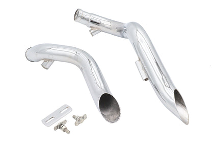 Big Growl Exhaust Drag Pipe Short Shots Chrome