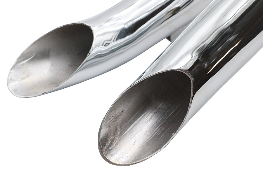 Big Growl Exhaust Drag Pipe Short Shots Chrome