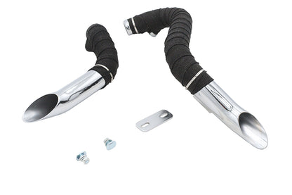 Big Growl Exhaust Drag Pipe Short Shots Chrome