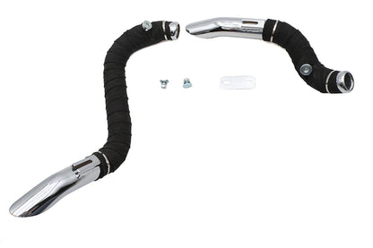 Big Growl Exhaust Drag Pipe Short Shots Chrome