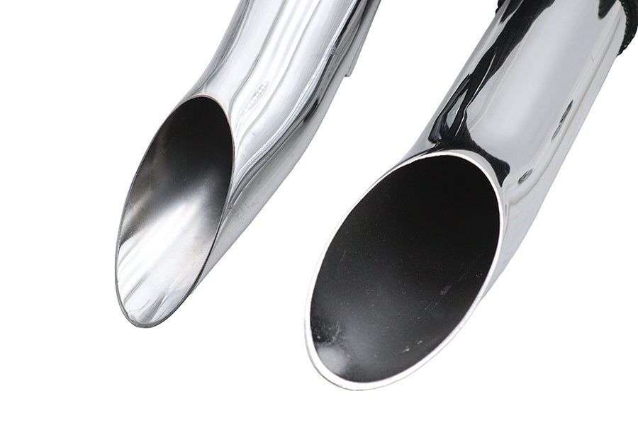 Big Growl Exhaust Drag Pipe Short Shots Chrome