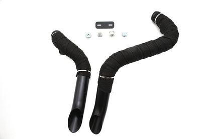 Big Growl Exhaust Drag Pipe Short Shots Black