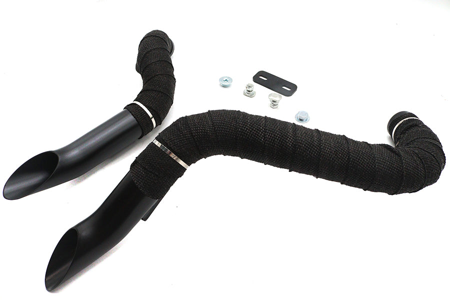 Big Growl Exhaust Drag Pipe Short Shots Black