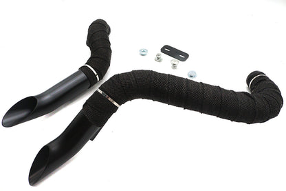 Big Growl Exhaust Drag Pipe Short Shots Black