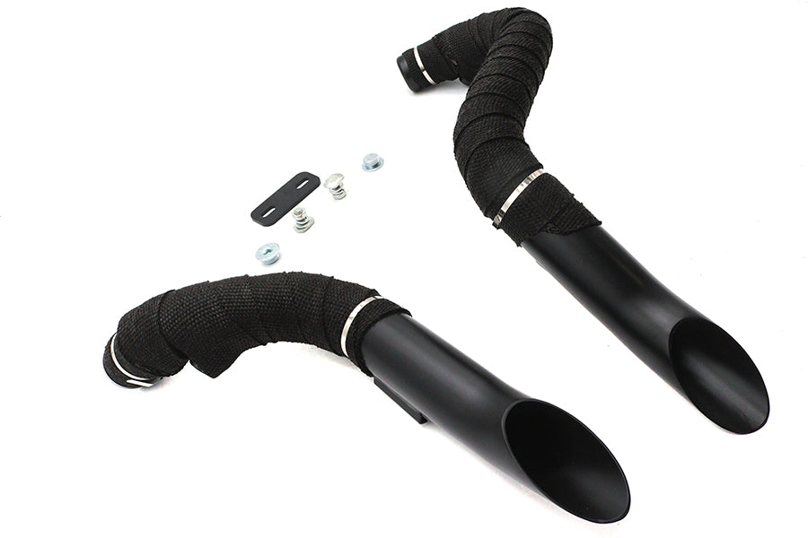 Big Growl Exhaust Drag Pipe Short Shots Black