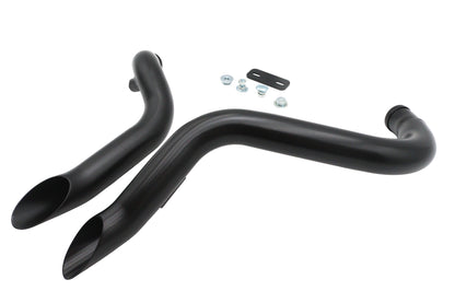 Big Growl Exhaust Drag Pipe Short Shots Black