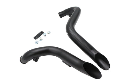 Big Growl Exhaust Drag Pipe Short Shots Black