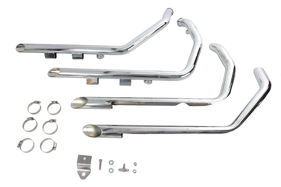 Factory Sample MCM Illusion Drag Pipe Set Chrome