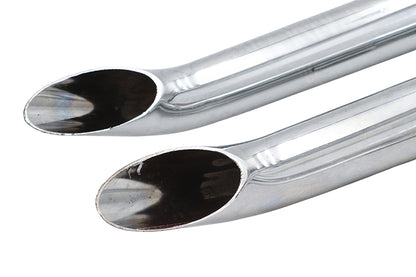 Wyatt Gatling FXST Street Fighter Drag Pipe Set Chrome
