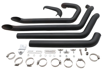 Wyatt Gatling FXST Street Fighter Drag Pipe Set Black