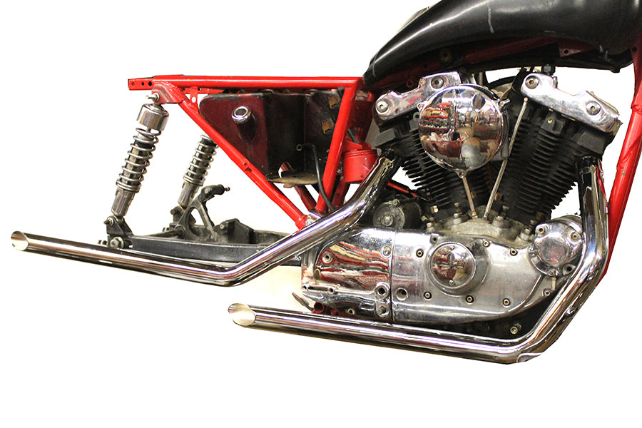 Wyatt Gatling Exhaust Drag Pipe Set Slash Cut Ends