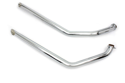 MCM Exhaust Drag Pipe Set Slash Cut Chrome
