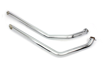 MCM Exhaust Drag Pipe Set Slash Cut Chrome