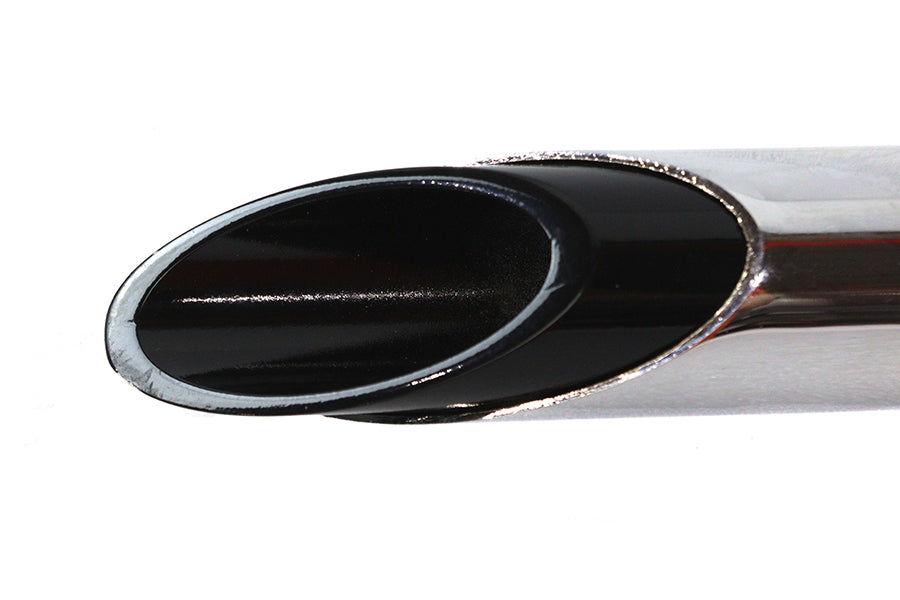 Exhaust Drag Pipe Set with Short Black Slash Tips