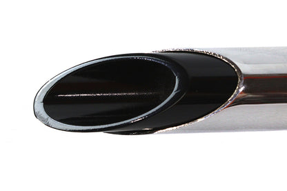 Exhaust Drag Pipe Set with Short Black Slash Tips