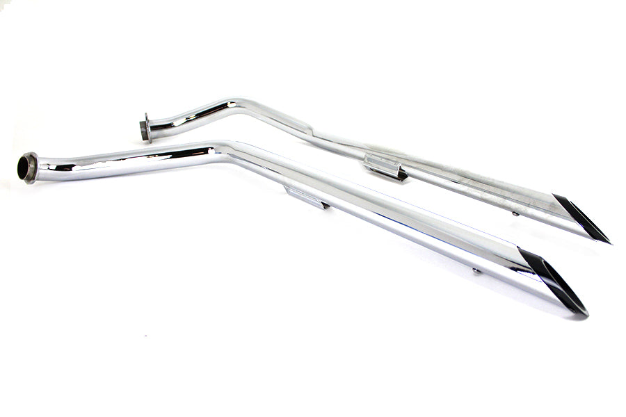 MCM Exhaust Drag Pipe Set with Black Tips