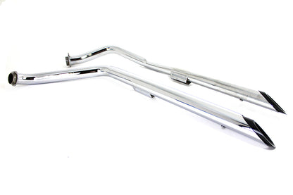 MCM Exhaust Drag Pipe Set with Black Tips