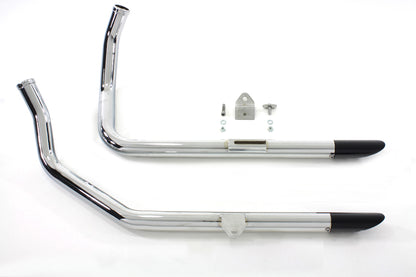 Wyatt Gatling Exhaust Drag Pipe Set With Black Slash Tips