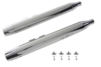 Muffler Set With Chrome Long Tapered End Tips