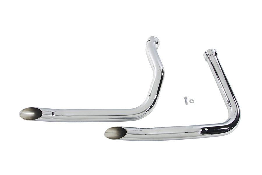 Exhaust Goose Drag Pipe Set with Slash Cut Ends