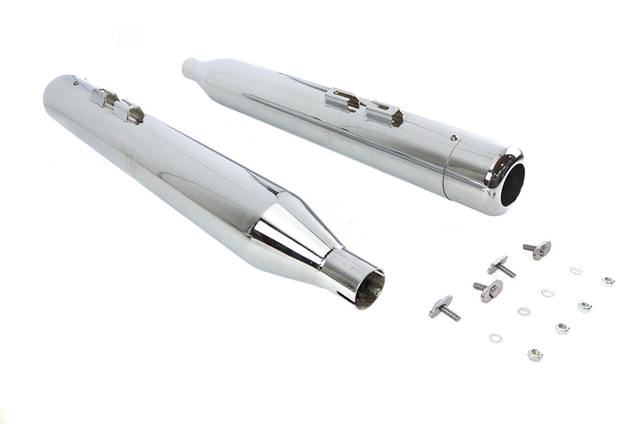 4 Muffler Set with Chrome Hollow Point End Tips