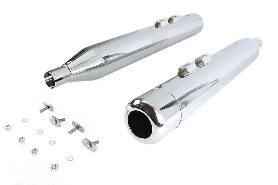 4 Muffler Set with Chrome Hollow Point End Tips