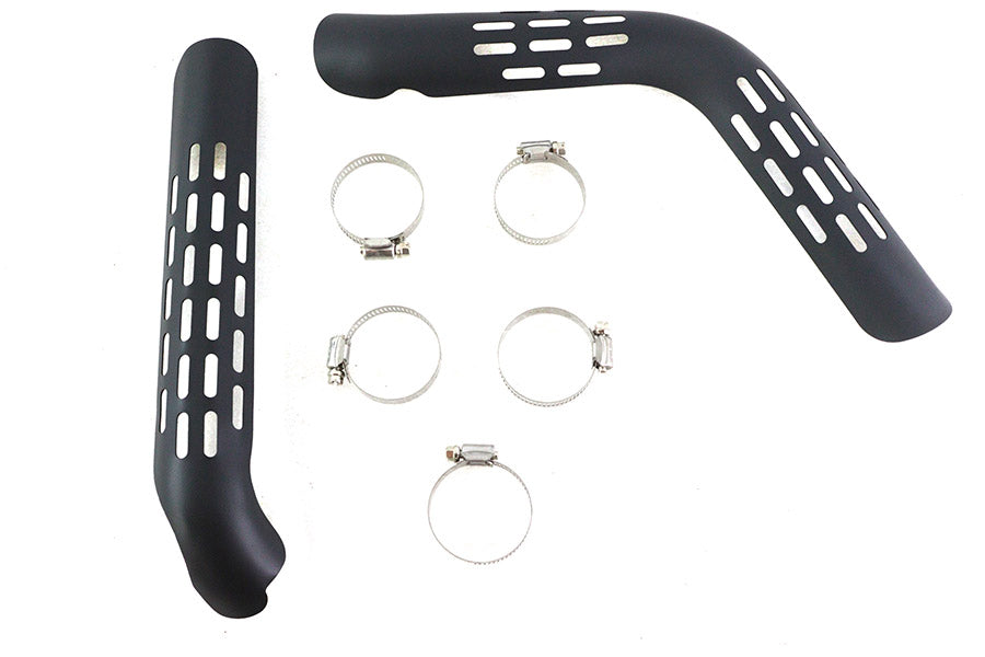 Exhaust Heat Shield Set Perforated Style Black
