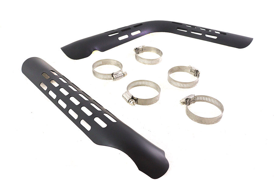Exhaust Heat Shield Set Perforated Style Black