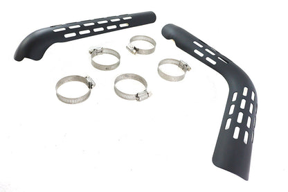 Exhaust Heat Shield Set Perforated Style Black