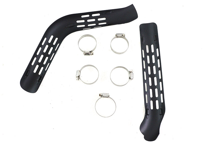 Exhaust Heat Shield Set Perforated Style Black
