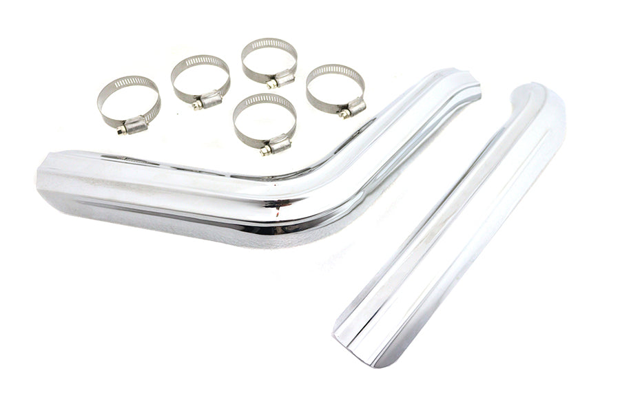 Ribbed Heat Shield Set Chrome
