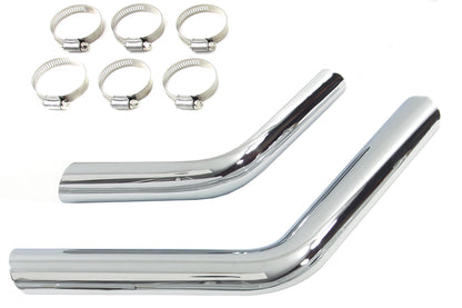 Drag Exhaust Pipe Heat Shield Set Chrome