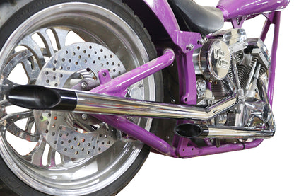 Drag Pipe Set Slash Cut End with Long Black Tips