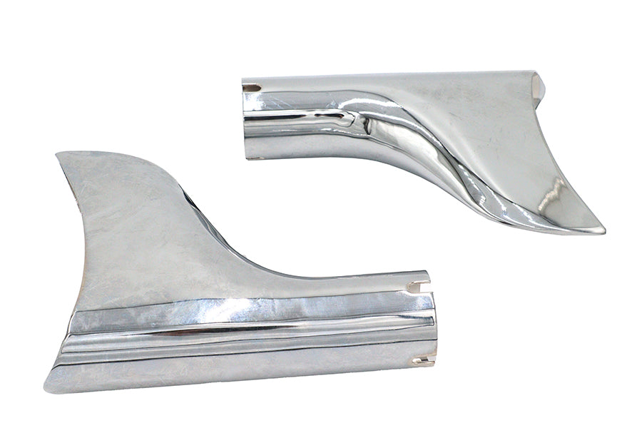 Chrome Fishtail Tip Set for 1-3/4 Muffler