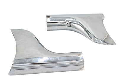Chrome Fishtail Tip Set for 1-3/4 Muffler