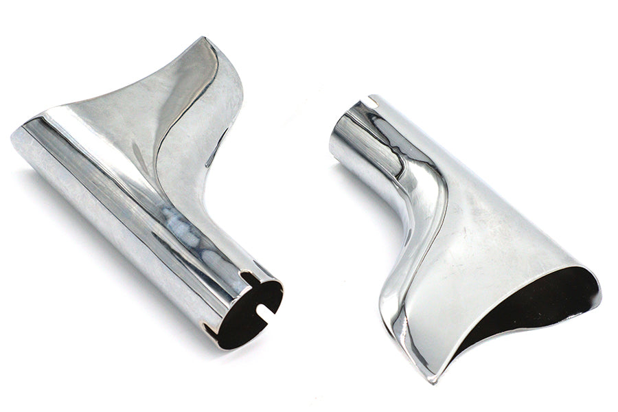 Chrome Fishtail Tip Set for 1-3/4 Muffler