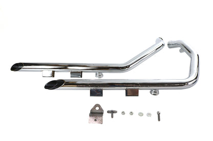 Wyatt Gatling Exhaust Drag Pipe Set Slash Cut Chrome