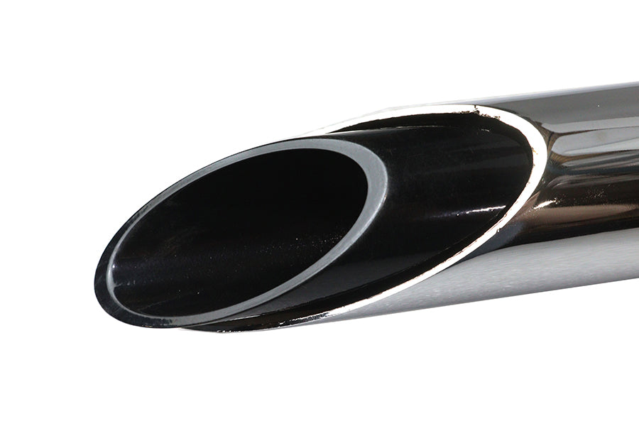 Wyatt Gatling Exhaust Drag Pipe Set Slash Cut Chrome