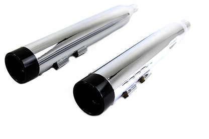 Wyatt Gatling Muffler Set Chrome with Black Stub Nose Tip