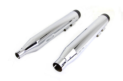 Wyatt Gatling Muffler Set Chrome with Black Stub Nose Tip