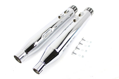 Wyatt Gatling Muffler Set Chrome with Black Revolver Tip