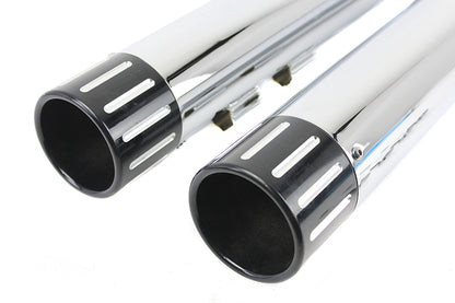 Wyatt Gatling Muffler Set Chrome with Black Revolver Tip