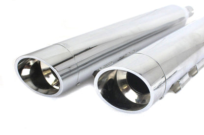Wyatt Gatling Muffler Set Chrome with Chrome Slash Down Tip