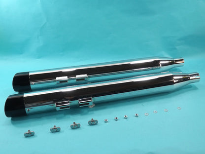 Chrome Muffler Set with Slash Cut End Tips