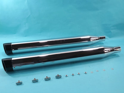Chrome Muffler Set with Slash Cut End Tips