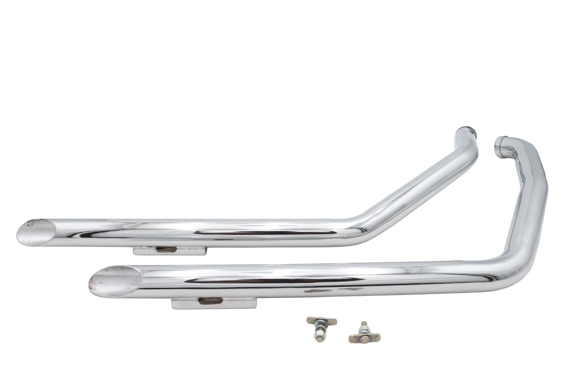 Ultima Chrome Drag Pipe Set Slash Cut
