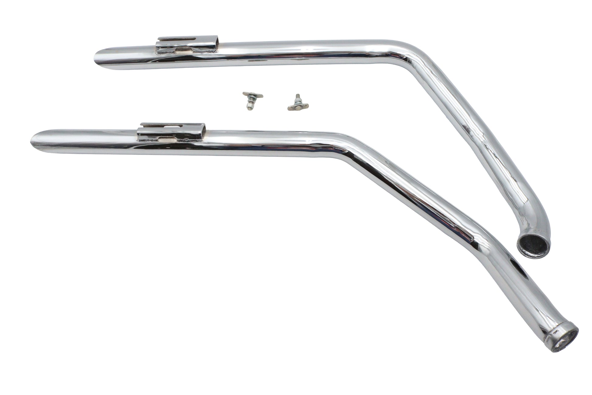 Ultima Chrome Drag Pipe Set Slash Cut