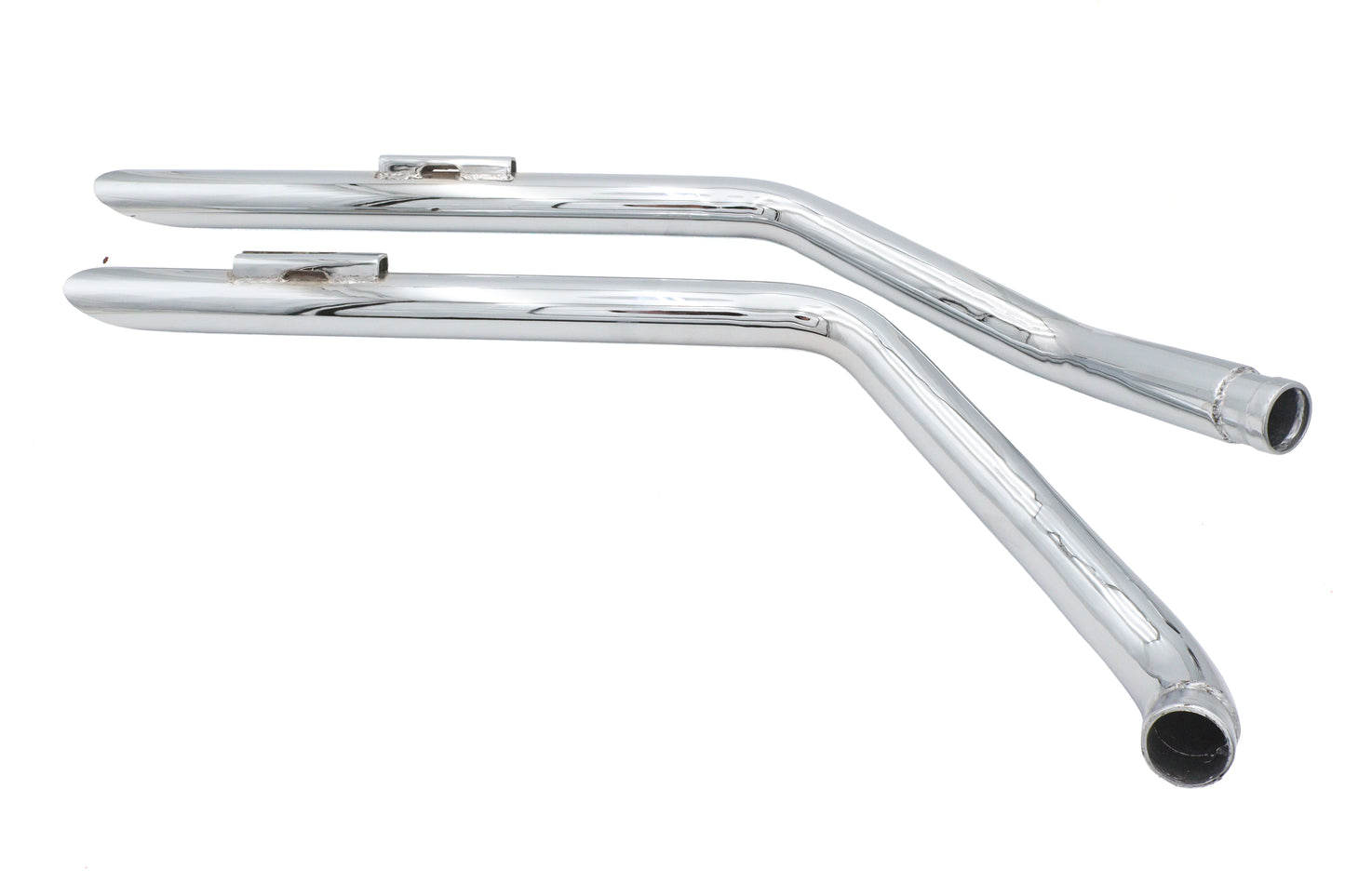 Ultima Chrome Drag Pipe Set Slash Cut
